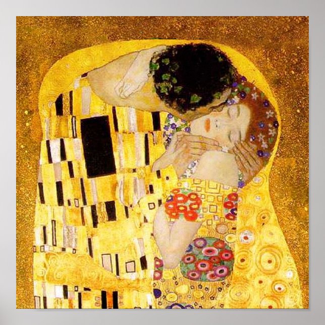 Gustav Klimt the Kiss Poster (Framsidan)