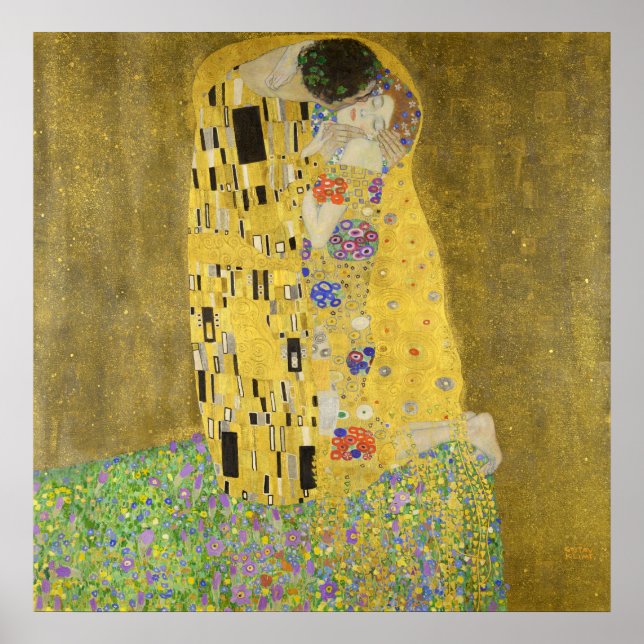 Gustav Klimt the Kiss Poster (Framsidan)