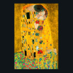 Gustav Klimt the Kiss Poster<br><div class="desc">Poster med Gustav Klimts oljemålning med guld löv Kiss (1908). En man och kvinna,  som bär briljant gyllene färg,  tar gärna till sig och kysser i ett fält av blommor. En underbar gåva till fläkt av Art nouveau och österrikisk konst.</div>