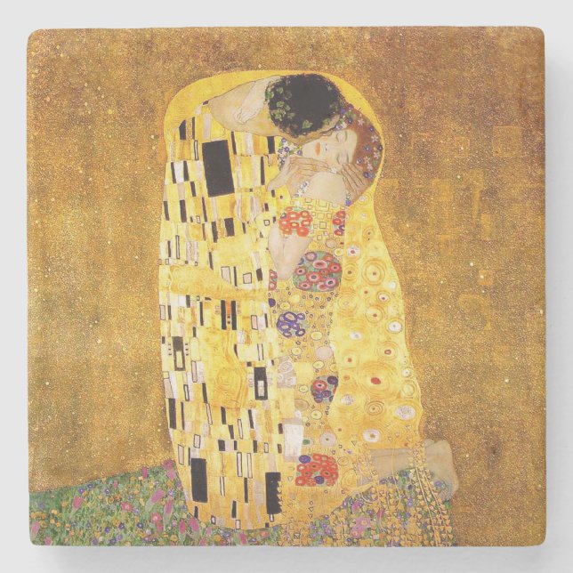 Gustav Klimt "The Kiss" Stenunderlägg (Framsidan)