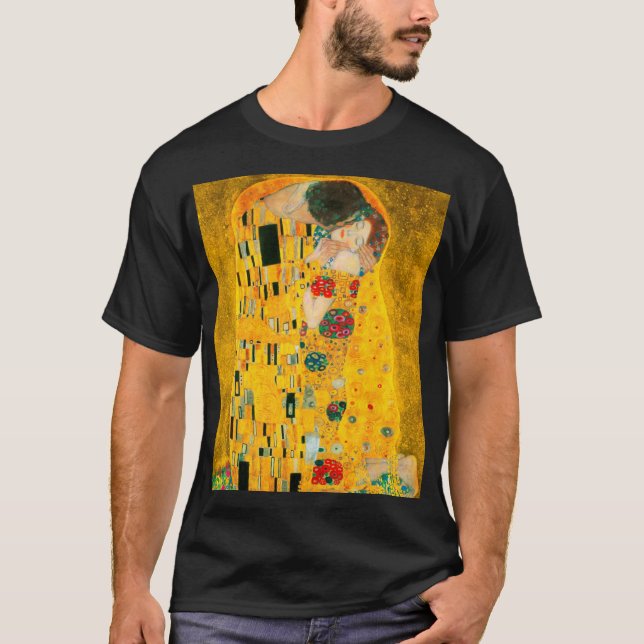 Gustav Klimt the Kiss T Shirt (Framsida)