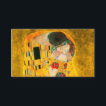 Gustav Klimt the Kiss Tilläggskort<br><div class="desc">Kort för djurutrymme med Gustav Klimts oljemålning med guld löv Kiss (1908). En man och kvinna,  som bär briljant gyllene färg,  tar gärna till sig och kysser i ett fält av blommor. En underbar gåva till fläkt av Art nouveau och österrikisk konst.</div>