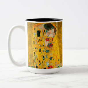 Gustav Klimt the Kiss Två-Tonad Mugg