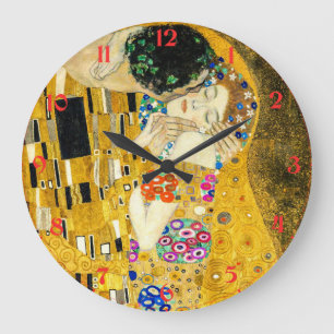 Gustav Klimt - The Kiss/Valentine Day Stor Klocka