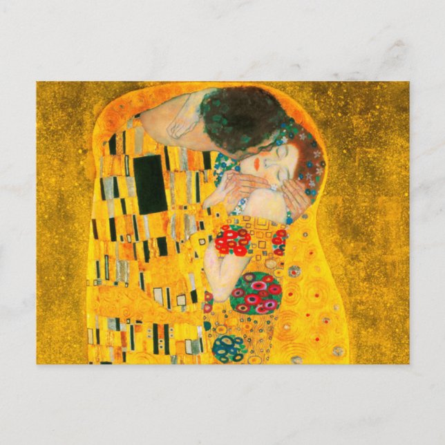 Gustav Klimt the Kiss Vykort (Framsida)