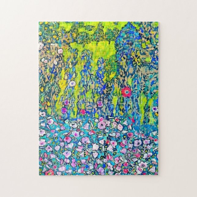 Gustav Klimt - trädgårdslandskap med Hillto Pussel (Vertikal)