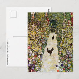 Gustav Klimt - Trädgårdsstig med höns Vykort