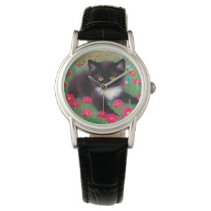 Gustav Klimt Tuxedo Cat Armbandsur