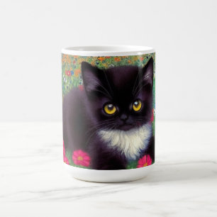 Gustav Klimt Tuxedo Cat Kaffemugg