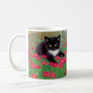 Gustav Klimt Tuxedo Cat Kaffemugg