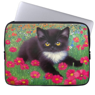 Gustav Klimt Tuxedo Cat Laptop Fodral