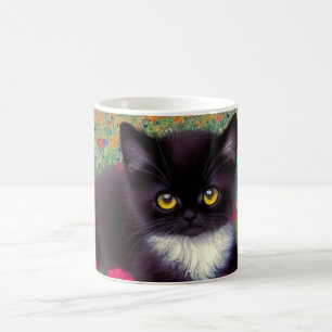 Gustav Klimt Tuxedo Cat Magisk Mugg