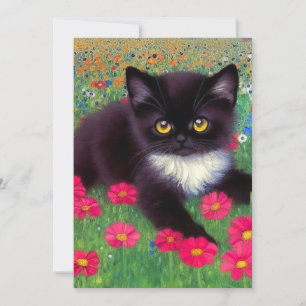 Gustav Klimt Tuxedo Cat Meddelande