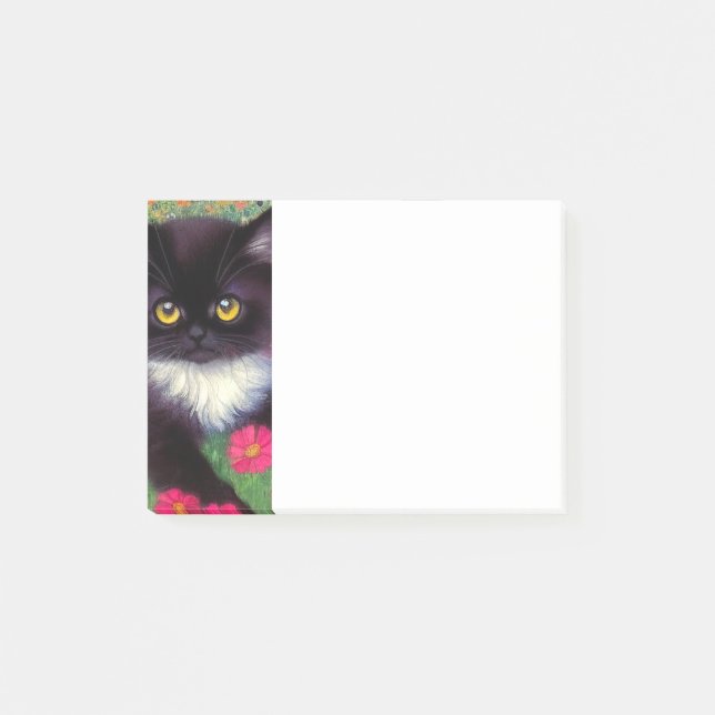 Gustav Klimt Tuxedo Cat Post-it Block (Framsida)
