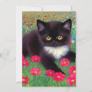 Gustav Klimt Tuxedo Cat Spara Datumet