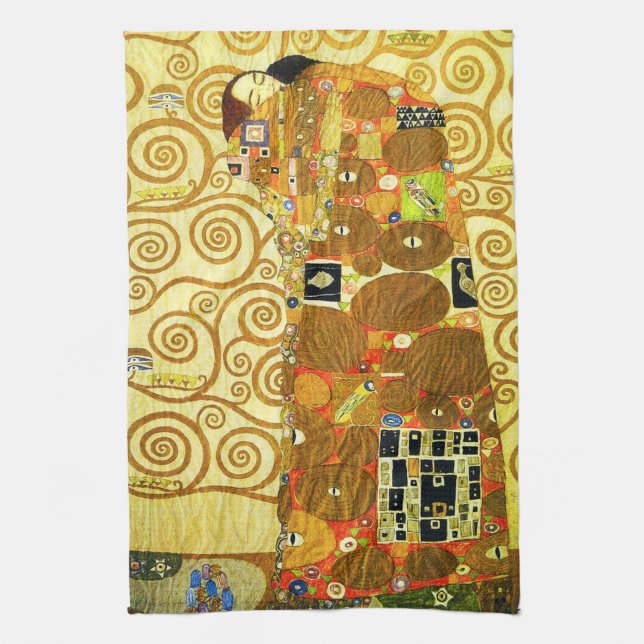 Gustav Klimt uppfyllelsekökshandduk Kökshandduk (Vertikal)