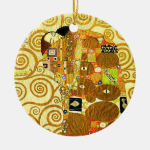 Gustav Klimt uppfyllelseprydnad Julgransprydnad Keramik