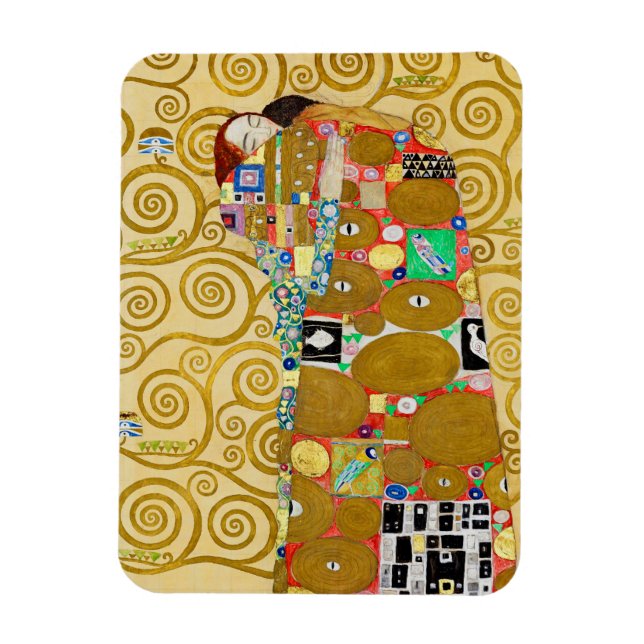 Gustav Klimt Uppfyllnad Nouveau Kärleksparet Magnet (Vertikal)