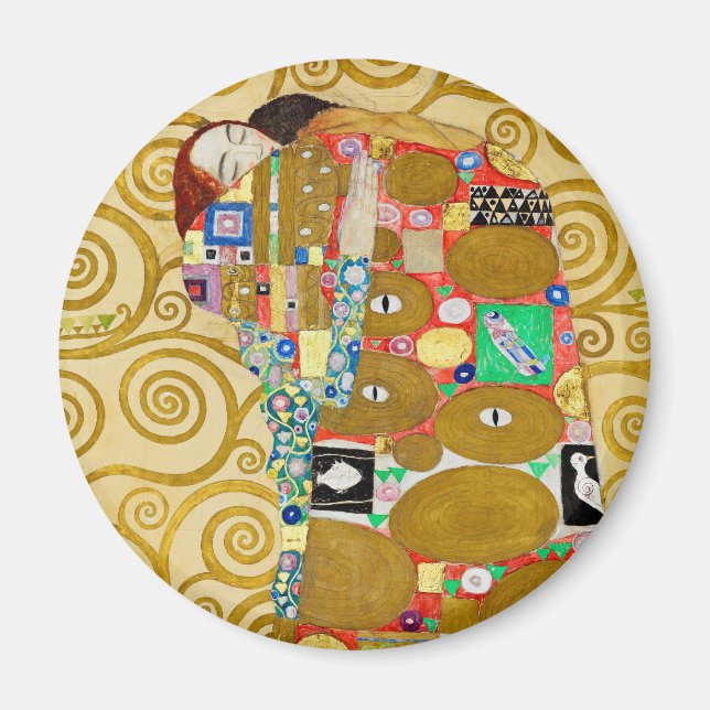 Gustav Klimt Uppfyllnad Nouveau Par Magnet (Framsidan)
