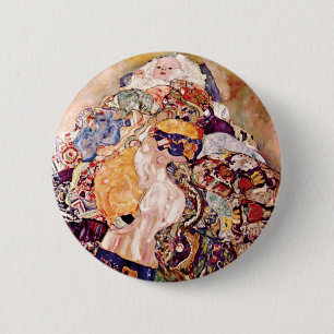 Gustav Klimt - Vaggan - Nyfödd Knapp