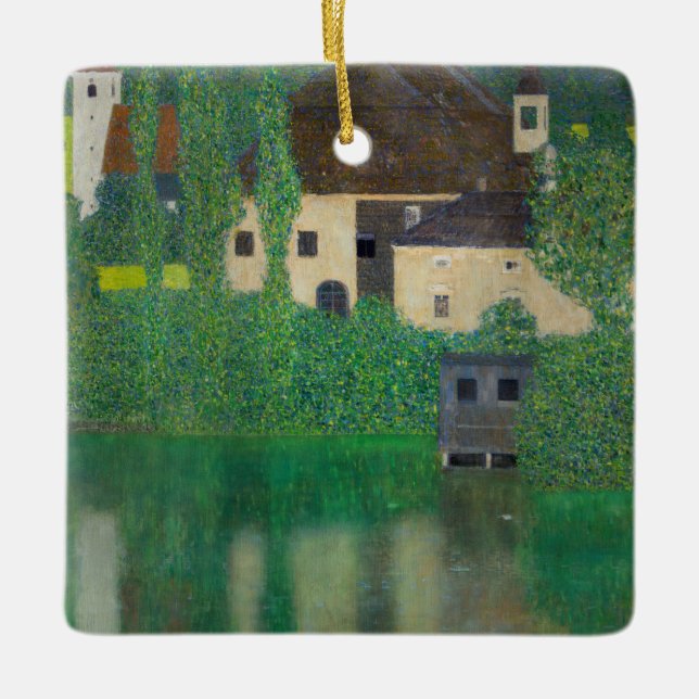 Gustav Klimt - Vatten Castle Julgransprydnad Keramik (Framsida)