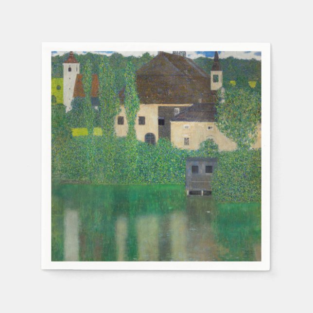 Gustav Klimt - Vatten Castle Pappersservett (Framsidan)