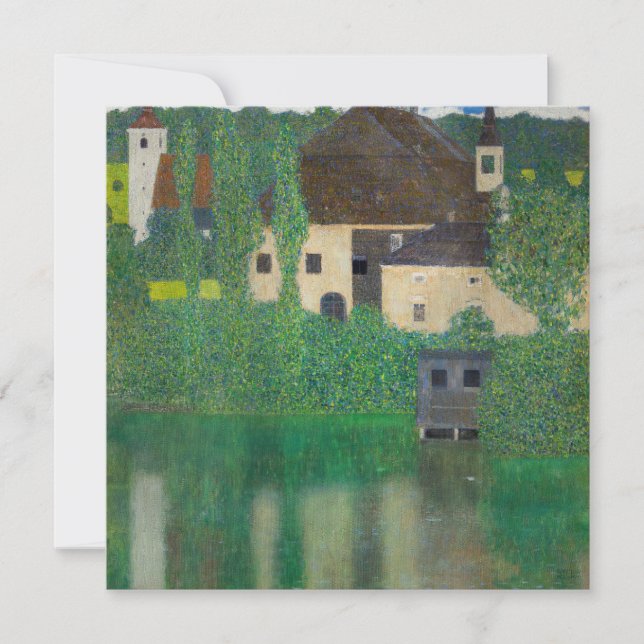 Gustav Klimt - Vatten Castle Tack Kort (Framsida)
