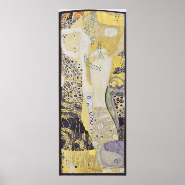 Gustav Klimt - vatten-ormar Poster (Framsidan)