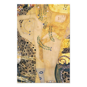 Gustav Klimt - Vatten-serpents I Fototryck
