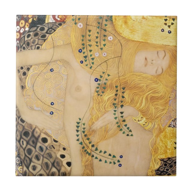 Gustav Klimt - Vatten-serpents I Kakelplatta (Framsidan)