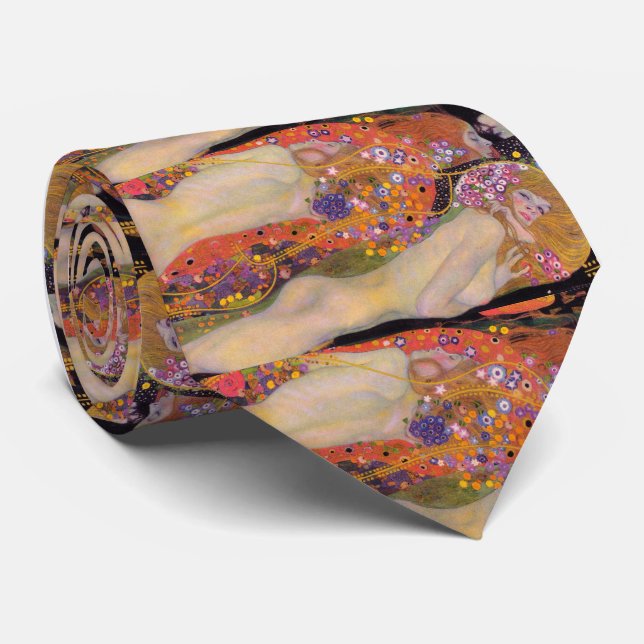 Gustav Klimt , "Vatten Serpents II (flickvänner)" Slips (Rullad)