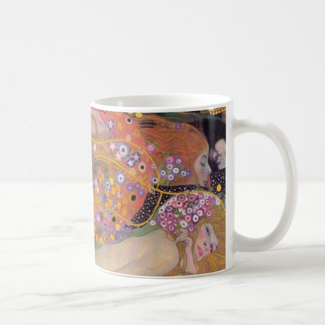 Gustav Klimt - Vatten-serpents II Kaffemugg (Höger)