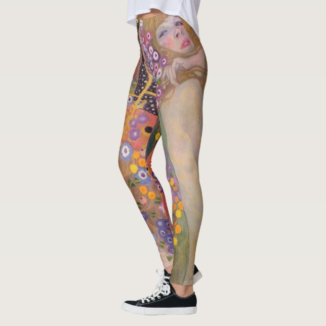 Gustav Klimt - Vatten-serpents II Leggings (Vänster)