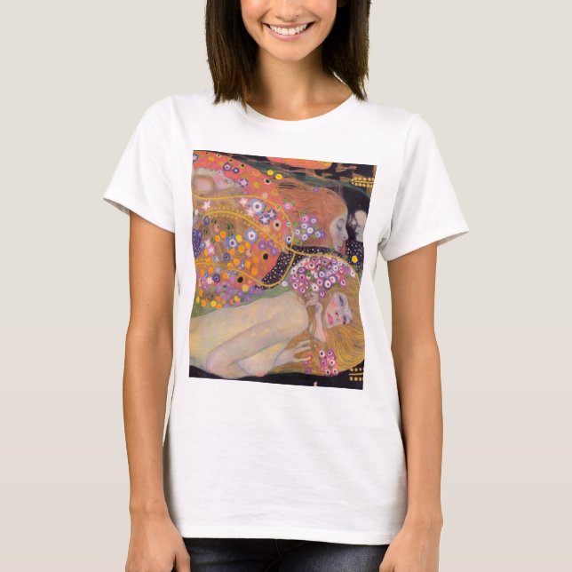 Gustav Klimt - Vatten-serpents II T Shirt (Framsida)