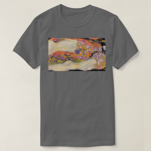 Gustav Klimt Vatten Serpents II Wasserschlangen II T Shirt (Design framsida)