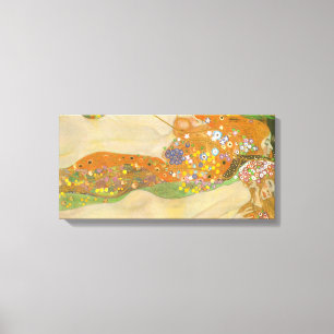 Gustav Klimt - vatten slingrar (vänner) II Canvastryck
