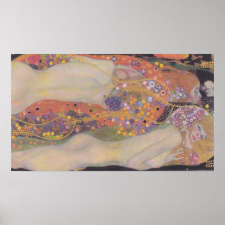 Gustav Klimt - Vatten Snakes II Poster
