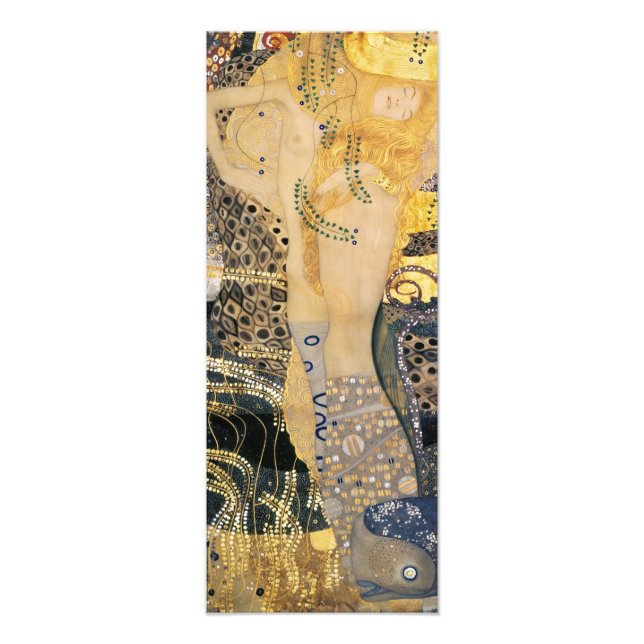 Gustav Klimt - Vattenormar I Fototryck (Framsidan)