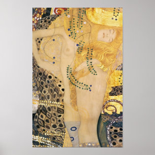 Gustav Klimt - Vattenormar I Poster