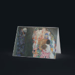 Gustav Klimt Vintage Art nouveau död och livstid Kort<br><div class="desc">Död och livstid (1908) av Gustav Klimt är en vintage av bra av Viktorian Era Symbolism med två olika inslag, Life and Death. På den lämnat döden återges en klassisk grimbok med en slipande skalle, täckt i en mörk med en religiösa kor. På högerna finns en grupp huvudsakligen unga kvinnor...</div>