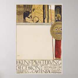 Gustav Klimt Wien Secession Utställning Konsttryck Poster