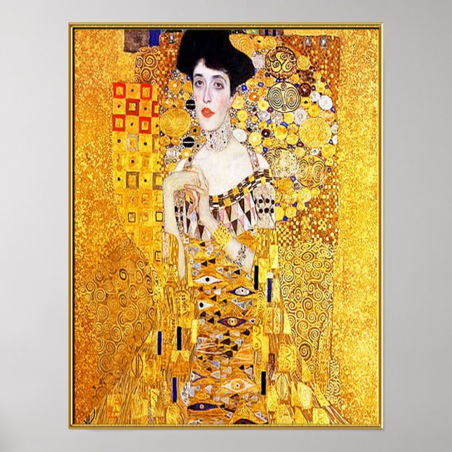 Gustav Klimt - Woman i Guld Poster (Framsidan)