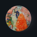 Gustav Klimt - Women Friends Knapp<br><div class="desc">Women Friends - Gustav Klimt,  Oil on Canvas,  1916-17 (destruerad 1945)</div>