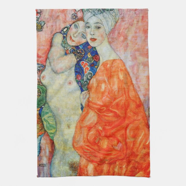 Gustav Klimt - Women Friends Kökshandduk (Vertikal)