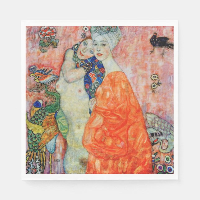 Gustav Klimt - Women Friends Pappersservett (Framsidan)