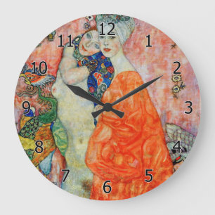 Gustav Klimt - Women Friends Stor Klocka