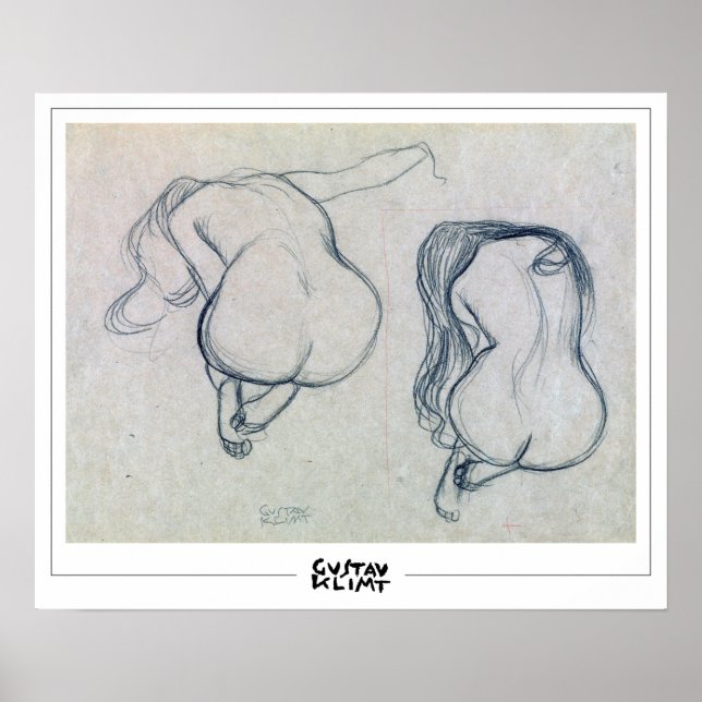 Gustav Klimt Zedign Art Affisch #209 (Framsidan)