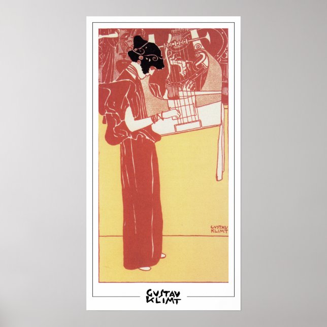 Gustav Klimt Zedign Art Poster #48 (Framsidan)