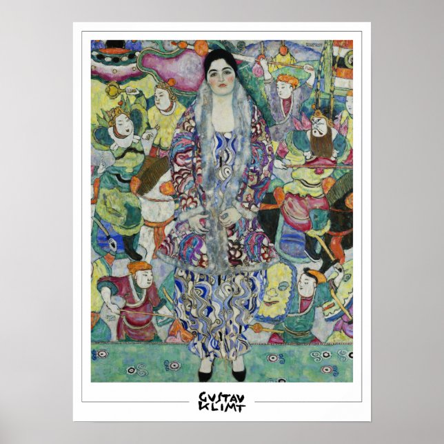 Gustav Klimt Zedign Art Poster #85 (Framsidan)