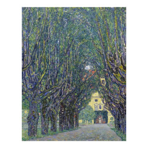 Gustav Klimt's Allee på Schloss Kammer-målning. Fototryck